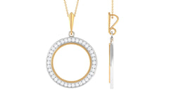 2.25 CT Certified Moissanite Eternity Pendant in Gold