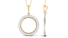 2.25 CT Certified Moissanite Eternity Pendant in Gold