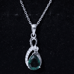 Certified Lab Grown Emerald Designer Necklace with Diamond
