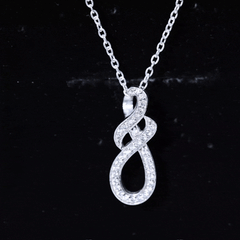 Certified Lab Grown Diamond Infinity Pendant Necklace