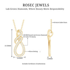 Certified Lab Grown Diamond Infinity Pendant Necklace