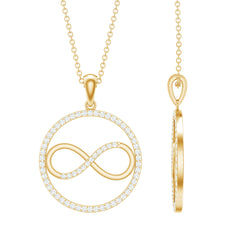 Diamonds Infinity Eternity Pendant Necklace