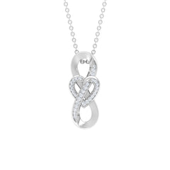 Certified Diamond Infinity Heart Necklace For Her