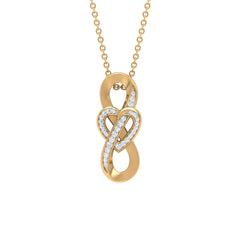 Certified Diamond Infinity Heart Necklace For Her
