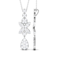 1.75 CT Certified Moissanite Dangle Pendant