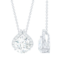Certified 8 MM Round Lab Grown Diamond Bridal Necklace