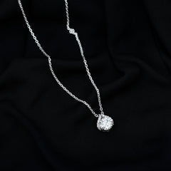 Certified 8 MM Round Lab Grown Diamond Bridal Necklace