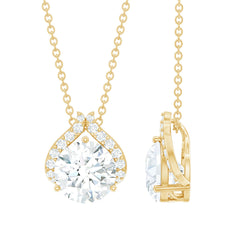 Certified 8 MM Round Lab Grown Diamond Bridal Necklace