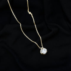 Certified 8 MM Round Lab Grown Diamond Bridal Necklace
