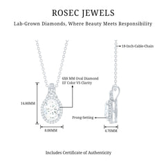 Lab Grown Diamond Vintage Style Pendant With Halo