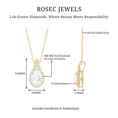 Lab Grown Diamond Vintage Style Pendant With Halo