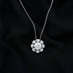 Certified 2 Carat Lab Grown Diamond Designer Solitaire Necklace