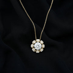 Certified 2 Carat Lab Grown Diamond Designer Solitaire Necklace