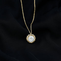 2 Carat Lab Grown Diamond Solitaire Necklace For Women