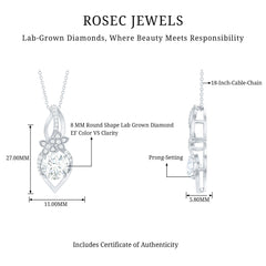 Lab Grown Diamond Flower Statement Necklace