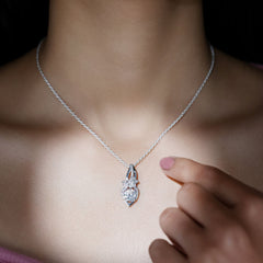 Lab Grown Diamond Flower Statement Necklace