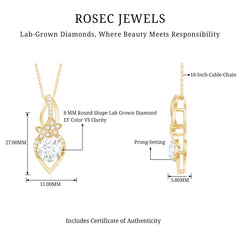 Lab Grown Diamond Flower Statement Necklace