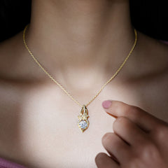 Lab Grown Diamond Flower Statement Necklace