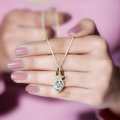 Lab Grown Diamond Flower Statement Necklace