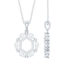 Vintage Style Lab Grown Diamond Wedding Designer Pendant