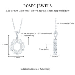 Vintage Style Lab Grown Diamond Wedding Designer Pendant