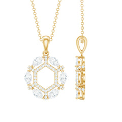 Vintage Style Lab Grown Diamond Wedding Designer Pendant