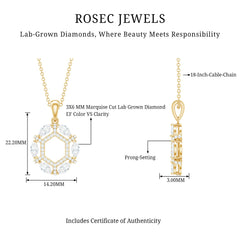 Vintage Style Lab Grown Diamond Wedding Designer Pendant