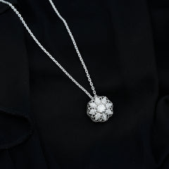 Lab Grown Diamond Statement Flower Necklace