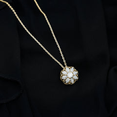 Lab Grown Diamond Statement Flower Necklace