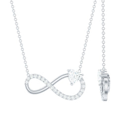 Lab Grown Diamond Infinity Heart Necklace For Women