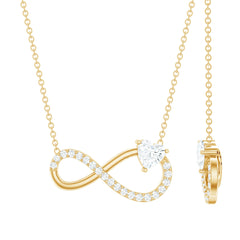 Lab Grown Diamond Infinity Heart Necklace For Women