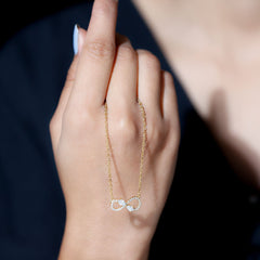 Lab Grown Diamond Forever Knot Teardrop Necklace