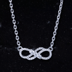 Certified Lab Grown Diamond Double Infinity Symbol Necklace