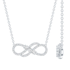 Certified Lab Grown Diamond Double Infinity Symbol Necklace
