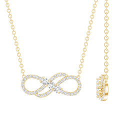 Certified Lab Grown Diamond Double Infinity Symbol Necklace