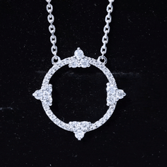 Certified Lab Grown Diamond Circle of Life Necklace