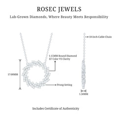 Lab Grown Diamond Designer Eternity Necklace