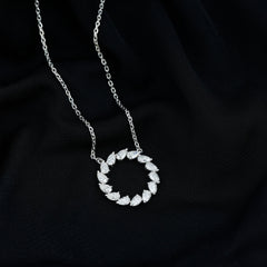 Certified Lab Pear Diamond Eternity Circle Necklace