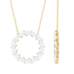 Certified Lab Pear Diamond Eternity Circle Necklace