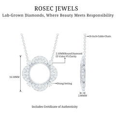 Certified Lab Grown Diamond Nature Inspired Necklace