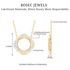 Certified Lab Grown Diamond Nature Inspired Necklace