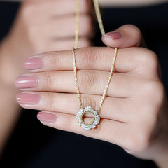 Certified Lab Grown Diamond Nature Inspired Necklace
