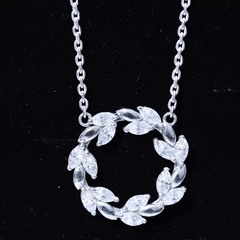 Lab Grown Diamond Nature Inspired Circle Necklace
