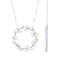 Lab Grown Diamond Nature Inspired Circle Necklace