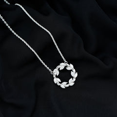 Lab Grown Diamond Nature Inspired Circle Necklace