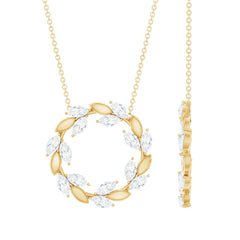 Lab Grown Diamond Nature Inspired Circle Necklace
