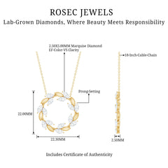 Lab Grown Diamond Nature Inspired Circle Necklace
