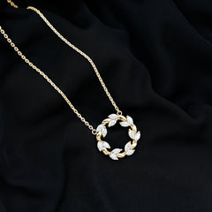 Lab Grown Diamond Nature Inspired Circle Necklace