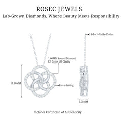 Certified Lab Grown Diamond Interlocking Circle Necklace