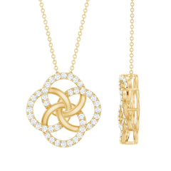 Certified Lab Grown Diamond Interlocking Circle Necklace